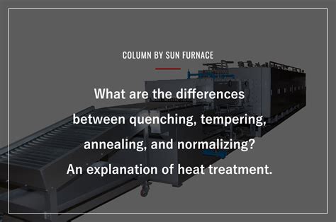 What Are The Differences Between The Quenching Tempering Annealing