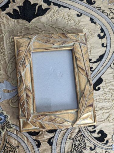 Antique Gold Leaf Picture Photo Frame 7x5 5 Ebay