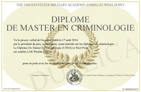 Diplome De Master En Criminologie