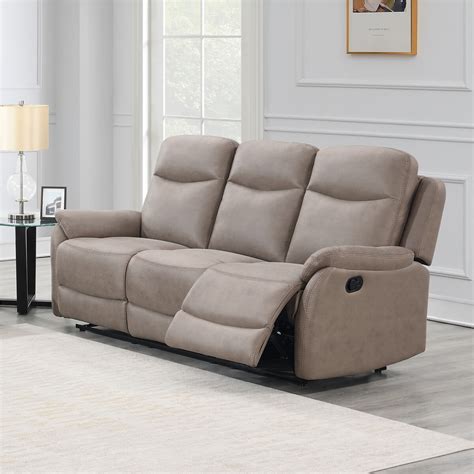 Evander 3 Seater Sofa Taupe Fabric Get Furnished