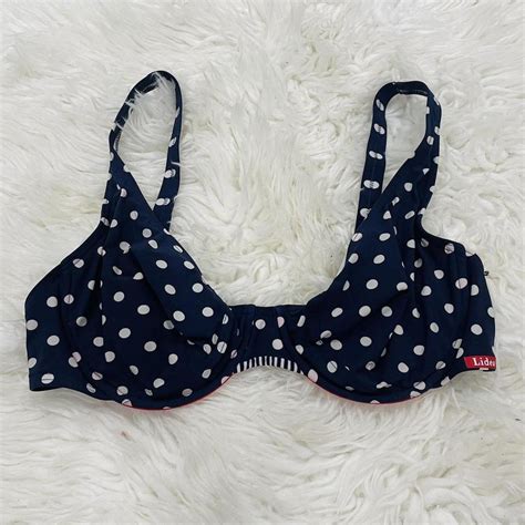 Y K Polka Dot Bikini Top Adjustable Straps Most Depop