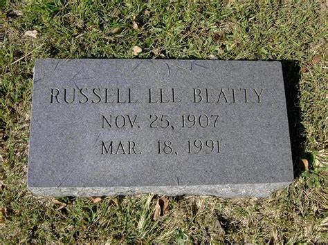 Russell Lee Beatty 1907 1991 Homenaje De Find A Grave