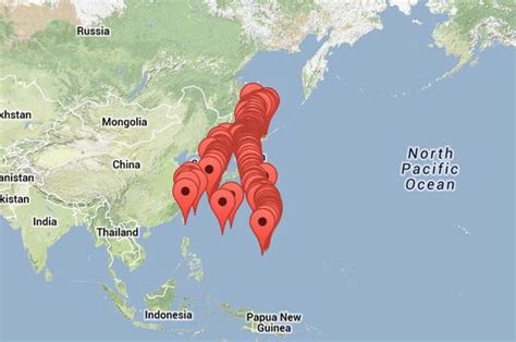 Volcanoes In Japan Map - Japan volcano MAP: Where is Mount Kusatsu ...