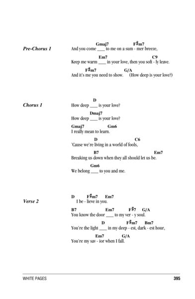 How Deep Is Your Love By Bee Gees Electric Guitar Digital Sheet