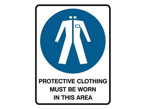 Protective Clothing Must Be Worn In This Area Sign Vector Png Vector In