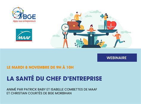 Webinaire MAAF x BGE La santé du chef dentreprise BGE Appui aux