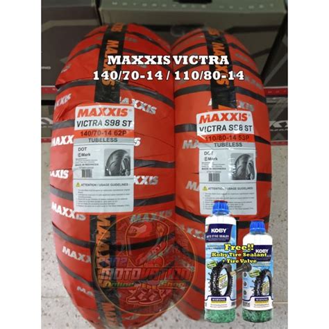 MAXXIS TIRE AEROX VICTRA S98 ST 110 80 14 140 70 14 FREE SEALANT FREE