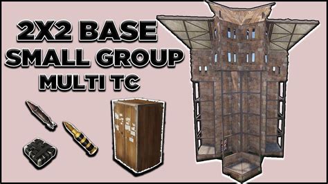 Rust 2x2 Small Group Clan Base 6 8 Man New Meta Youtube