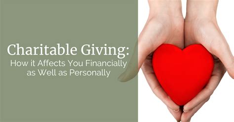 charitable giving   affects  financially    personally