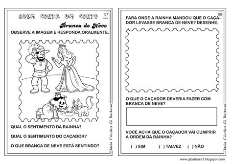 Caderno De Atividades Branca De Neve Projeto Contos De Fada