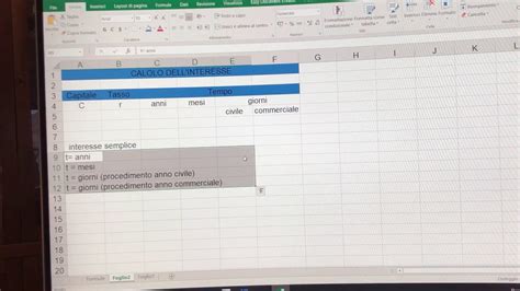 Calcolo Dellinteresse Semplice Prepariamo Un Foglio Elettronico In
