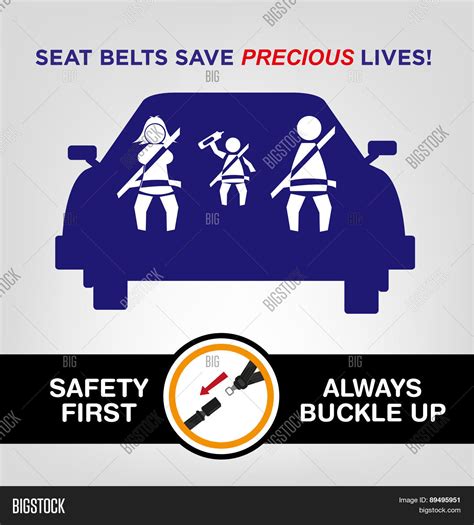 Seat Belts Save Vector And Photo Free Trial Bigstock