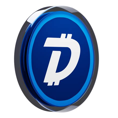 DigiByte DGB Glass Crypto Coin 3D Illustration 24092825 PNG