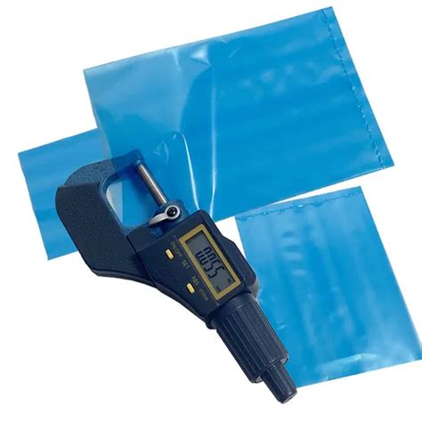 Anti Static Open Top Blue Esd Pe Packaging Bag With Ziplock Esd