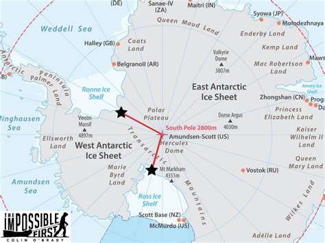 Detailed Map Of Antarctica Without Ice