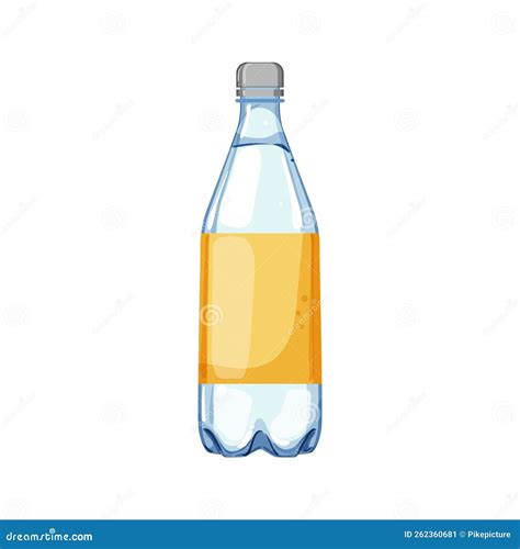 Pure Mineral Water Bottle Cartoon Vector Illustration Stock