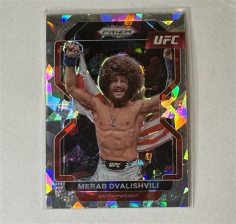 Merab Dvalishvili Panini Ufc Prizm Cracked Ice Ebay