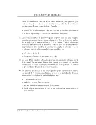 Problemas De Distribuciones Discretas Pdf