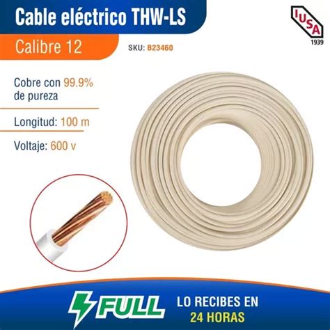 Cable Electrico Iusa Cobre Puro Thw Calibre M Colores Voltaje