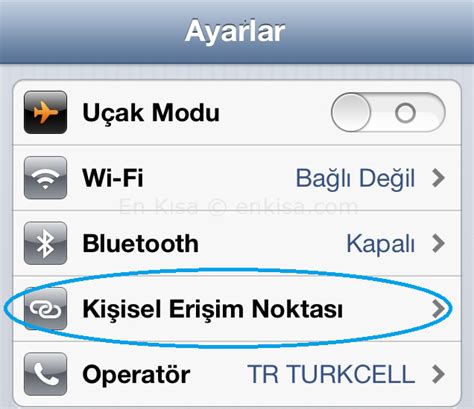 IPhone U Wireless Modem Olarak Kullanmak