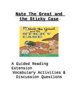 Nate The Great and the Sticky Case Guided Reading Extension by ClassroomCowgirl