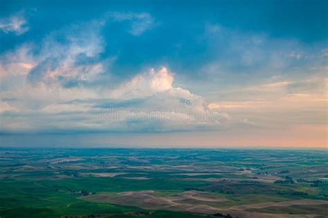 Aerial View of the Farmland in the Palouse Region of Eastern Washington ...