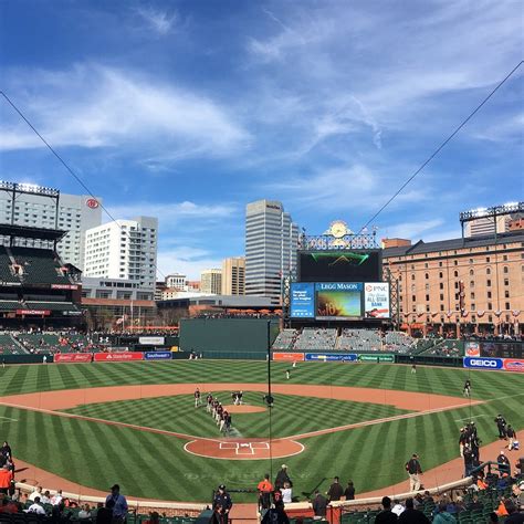 Breakdown Of The Camden Yards Seating Chart