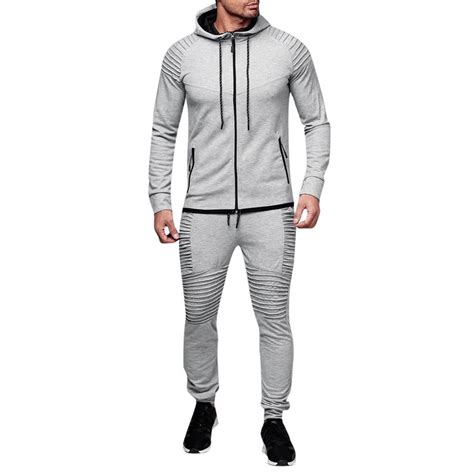 Miluxas Sweatsuits For Men 2 Piece Hoodie Mens Jogging Tracksuit Set