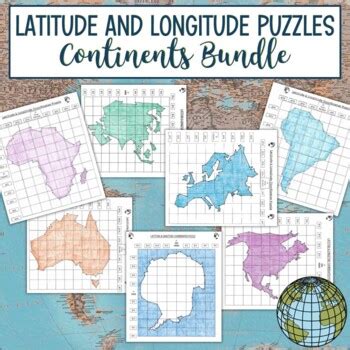 Latitude And Longitude Practice Puzzle Review Activities Continents