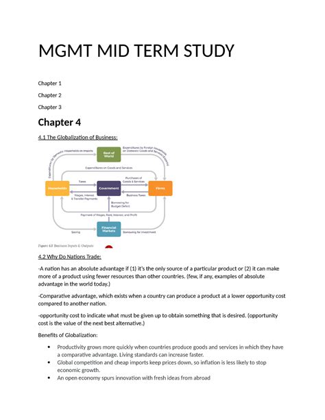 Chapter 4 Notes MGMT MID TERM STUDY Chapter 1 Chapter 2 Chapter 3