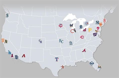 Mlb Baseball Teams Map - Jolie Madelyn