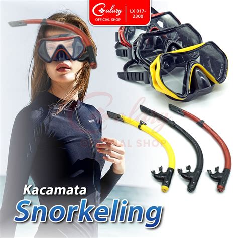 Jual CALARY Kacamata Renang Snorkeling PVC Lat Selam Snorkel Diving 017