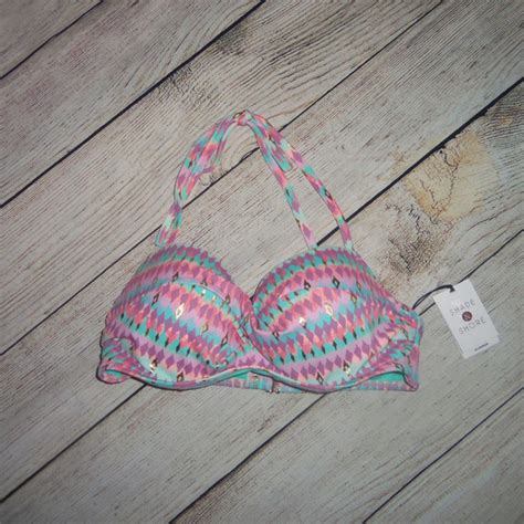 Shade Shore Swim Lightly Lined Twist Front Halter Bikini Top Poshmark