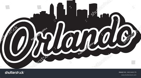 Orlando Florida Skyline Silhouette Vector Stock Vector Royalty Free