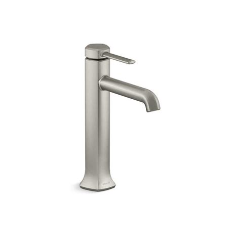 Kohler Occasion Tall Single Handle Single Hole Bathroom Faucet In Vibrant Brushed Nickel 27003 4