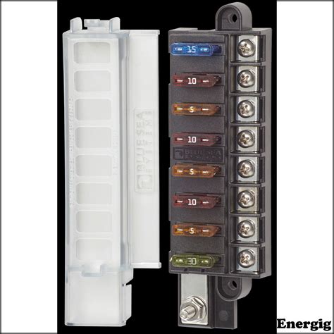 Blue Sea Systems Fuse Block St Blade Compact 8 Circuits With Cover Fuse Blocks