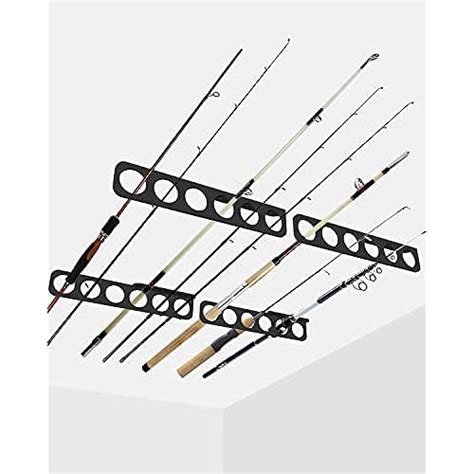 Fishing Rodpole Rack Holder Storage Hooks Hanger Wall