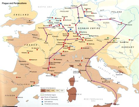 ИСТОРИЧЕСКИЕ КАРТЫ: ЧУМА В ЕВРОПЕ