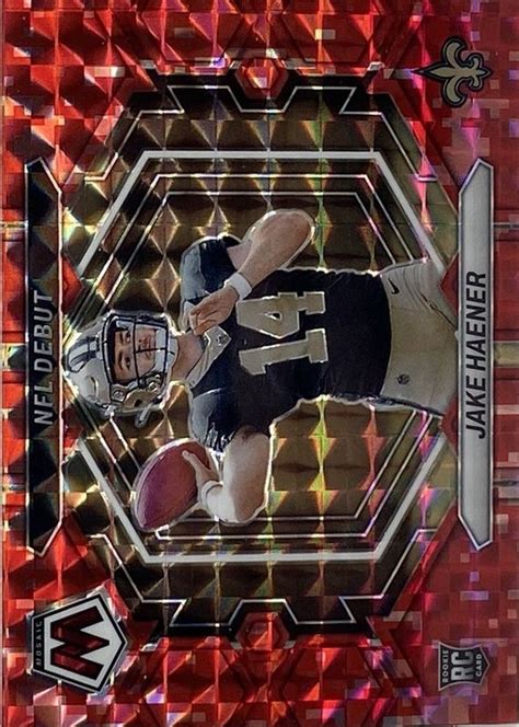 Jake Haener 2023 Mosaic NFL Debut Red Camo ND 7 Price Guide Sports