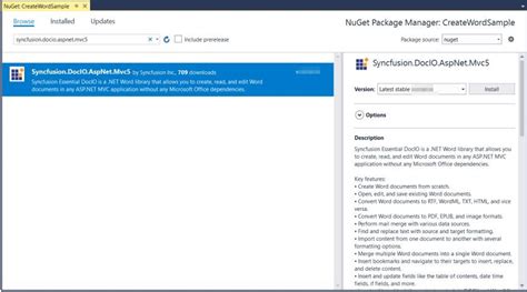 Create Word Document In ASP NET MVC Syncfusion