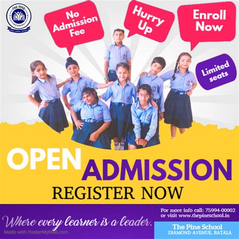 Purple School Admission Educational Instagram Post 1 Postermywall