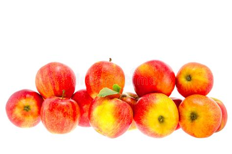 Ripe Red Apples On A White Background Stock Photo Image Of Freshness