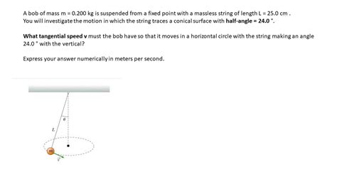 Conical Pendulum II Problem Solved Mastering Physics YouTube