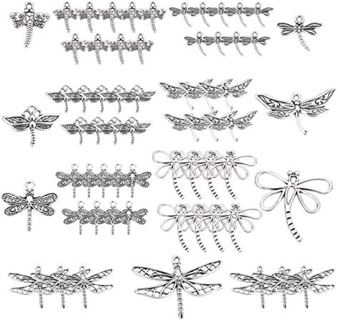 Amazon PH PandaHall 48pcs Dragonfly Charms 6 Style Flying Insect