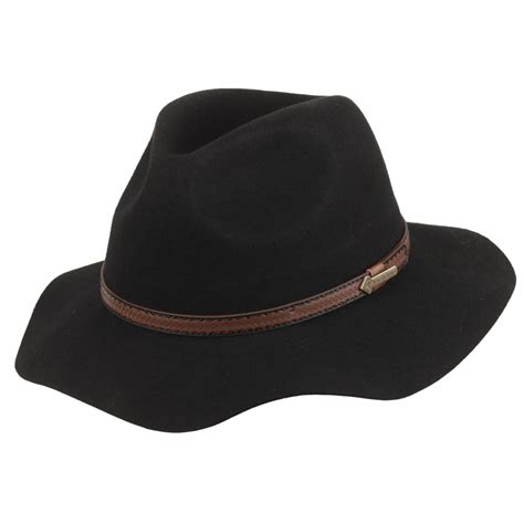 Chapeau Traveller Peter Feutre Laine Noir Scippis Traclet