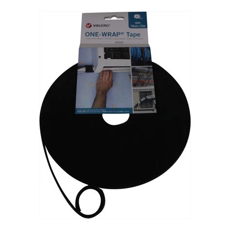 Simplify And Secure With Velcro® Vel Ow64102 Fire Retardant Black One Wrap® Tape 10mm Wide Roll