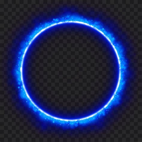 Blue Glowing Light Circle Transparent Background Citypng