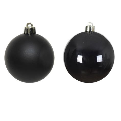 Confezione Di 12 Palline Di Natale D60 Mm Alpine Nero Addobbi