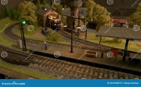 Retro Railway Station Model Stock Image Image Of City Collectible