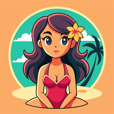 Premium Vector Woman In Bikini Summer Girl On Vacation Beach Swimsuit